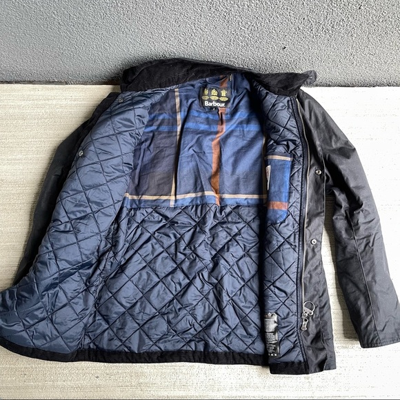 Barbour Fawden Men's Waxed Jacket in Dark Navy- size S #WAX82 - Picture 5 of 12